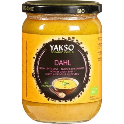 Dahl indiaase linzen soep van Yakso, 6 x 500 ml